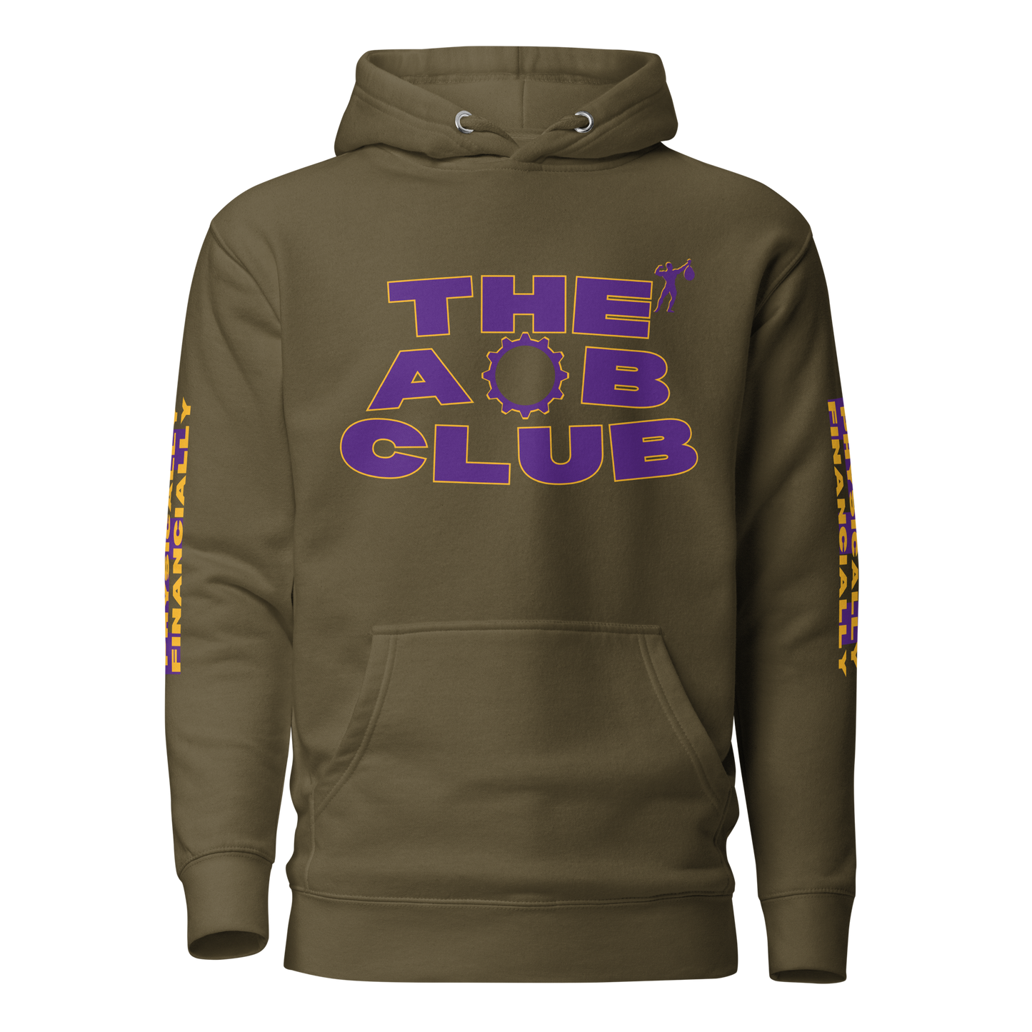 THE AOB CLUB Hooded Sweatshirt .:Military Green:.